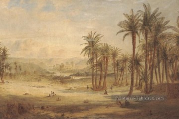 Une vue de Philae paysage Edward Lear Peinture à l'huile